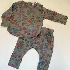 Stella McCartney pajama set camo green cotton